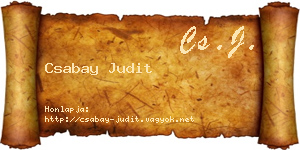 Csabay Judit névjegykártya